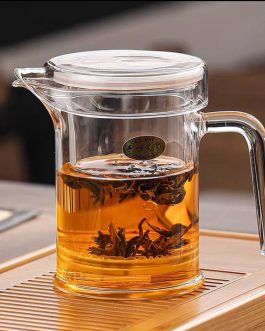 Glass Tea Set for Brewing Tea High-temperature Resistant includes Inner Liner for Filtration 320ml